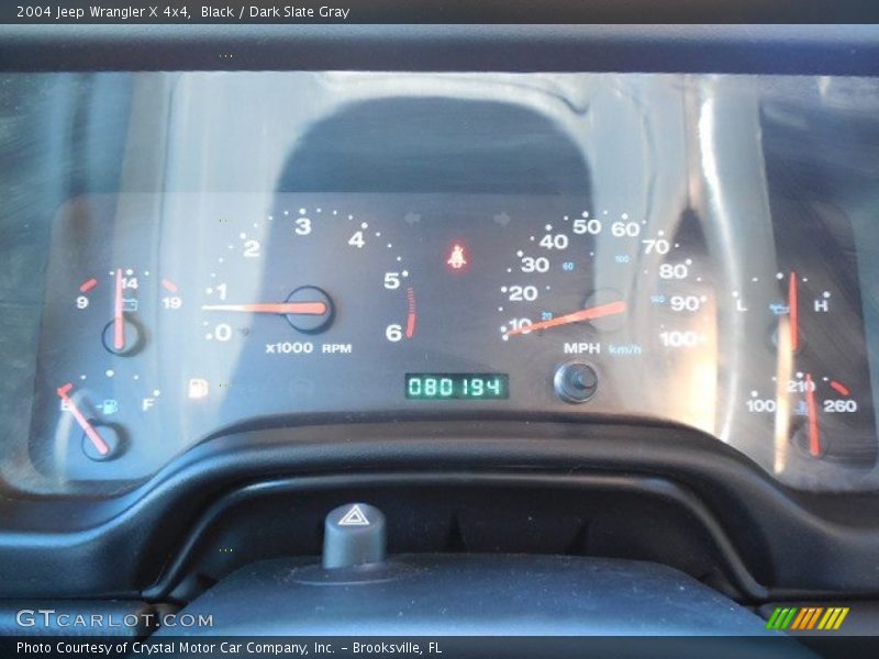 Black / Dark Slate Gray 2004 Jeep Wrangler X 4x4