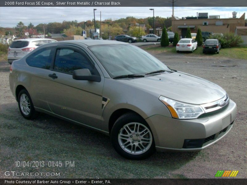 Silver Frost Metallic / Charcoal Black 2008 Ford Focus SE Coupe