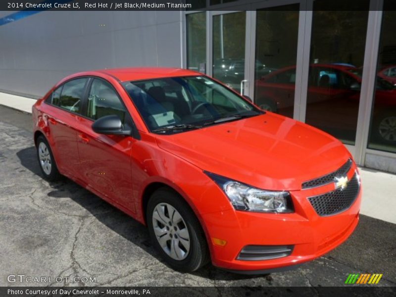 Red Hot / Jet Black/Medium Titanium 2014 Chevrolet Cruze LS