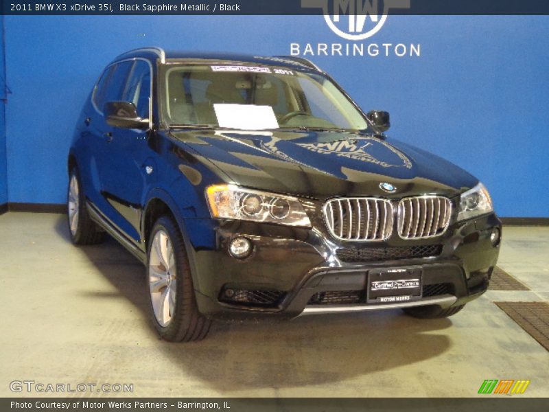 Black Sapphire Metallic / Black 2011 BMW X3 xDrive 35i