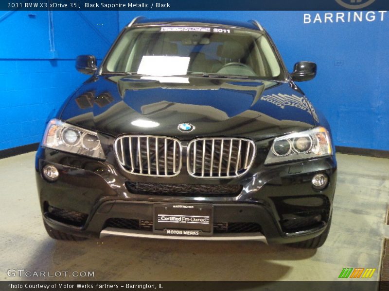 Black Sapphire Metallic / Black 2011 BMW X3 xDrive 35i