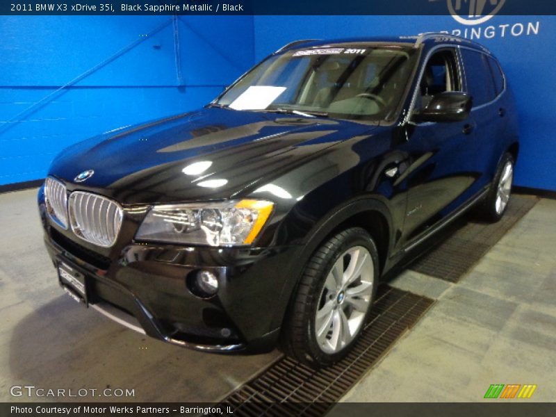 Black Sapphire Metallic / Black 2011 BMW X3 xDrive 35i