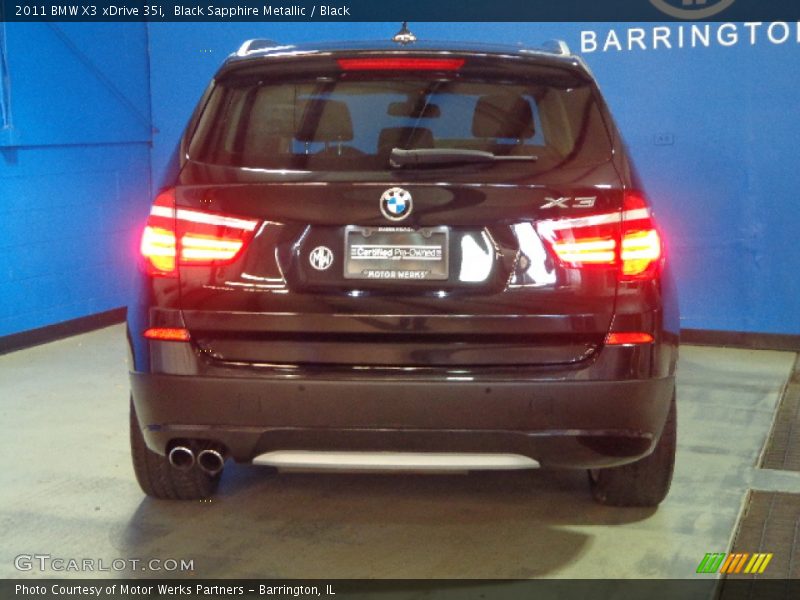 Black Sapphire Metallic / Black 2011 BMW X3 xDrive 35i