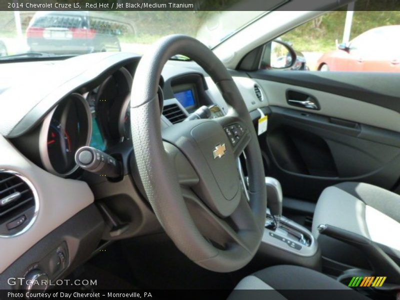 Red Hot / Jet Black/Medium Titanium 2014 Chevrolet Cruze LS
