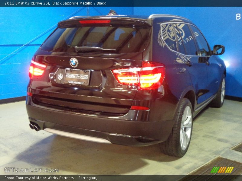 Black Sapphire Metallic / Black 2011 BMW X3 xDrive 35i