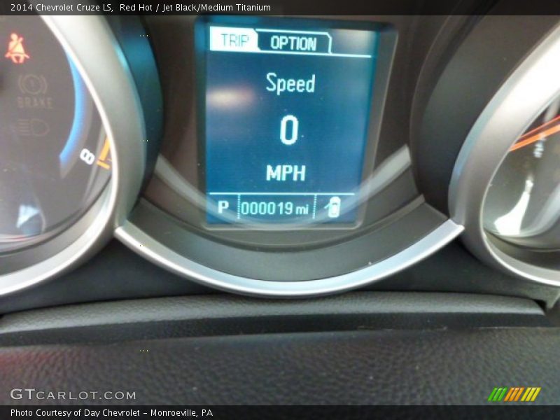 Red Hot / Jet Black/Medium Titanium 2014 Chevrolet Cruze LS