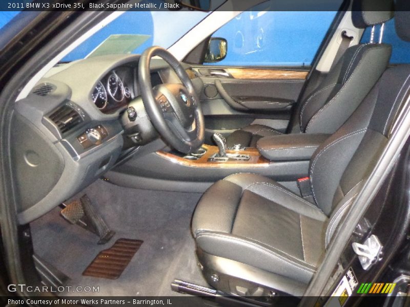 Black Sapphire Metallic / Black 2011 BMW X3 xDrive 35i