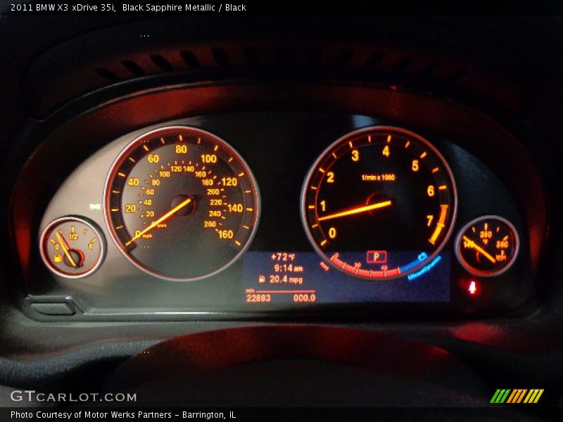 Black Sapphire Metallic / Black 2011 BMW X3 xDrive 35i