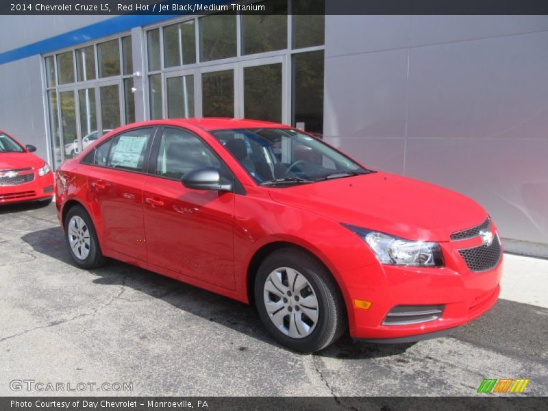 Red Hot / Jet Black/Medium Titanium 2014 Chevrolet Cruze LS