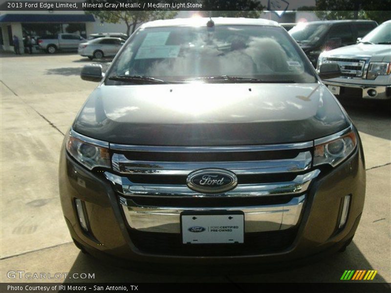 Mineral Gray Metallic / Medium Light Stone 2013 Ford Edge Limited