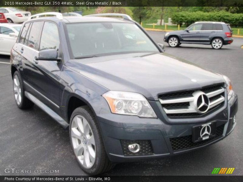 Steel Grey Metallic / Black 2010 Mercedes-Benz GLK 350 4Matic