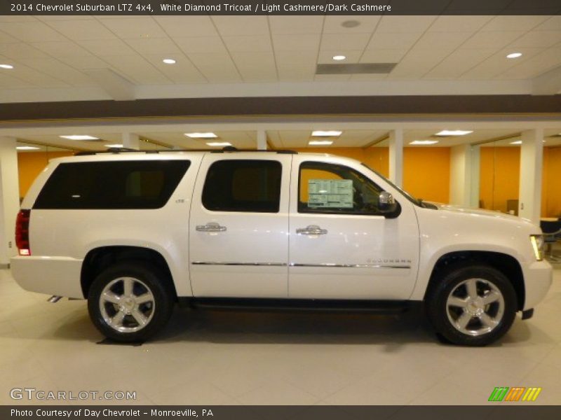 White Diamond Tricoat / Light Cashmere/Dark Cashmere 2014 Chevrolet Suburban LTZ 4x4