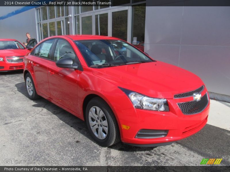Red Hot / Jet Black/Medium Titanium 2014 Chevrolet Cruze LS