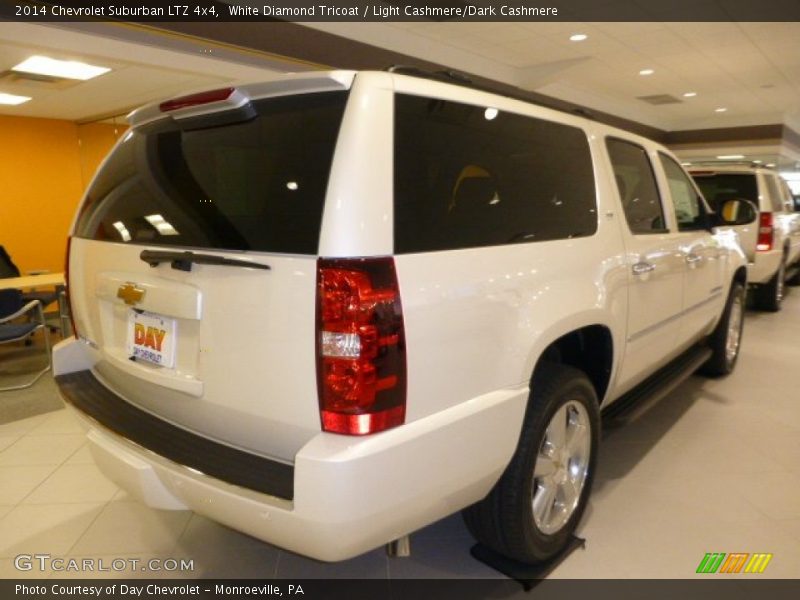 White Diamond Tricoat / Light Cashmere/Dark Cashmere 2014 Chevrolet Suburban LTZ 4x4