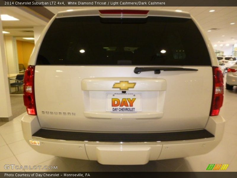 White Diamond Tricoat / Light Cashmere/Dark Cashmere 2014 Chevrolet Suburban LTZ 4x4