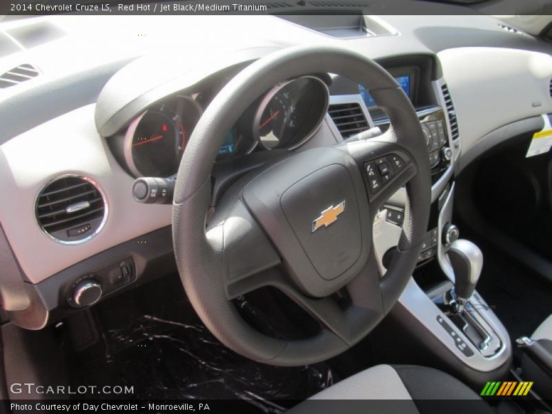 Red Hot / Jet Black/Medium Titanium 2014 Chevrolet Cruze LS