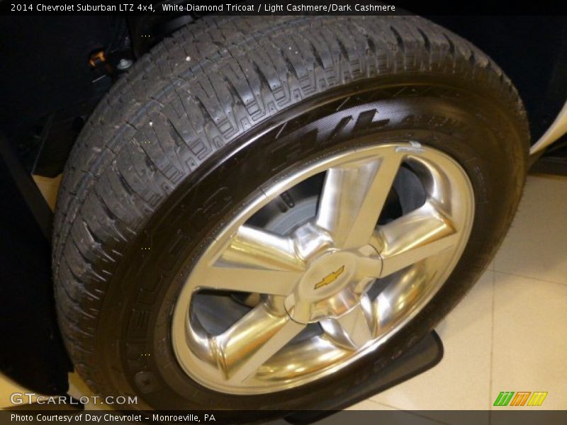 White Diamond Tricoat / Light Cashmere/Dark Cashmere 2014 Chevrolet Suburban LTZ 4x4