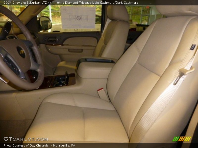 White Diamond Tricoat / Light Cashmere/Dark Cashmere 2014 Chevrolet Suburban LTZ 4x4