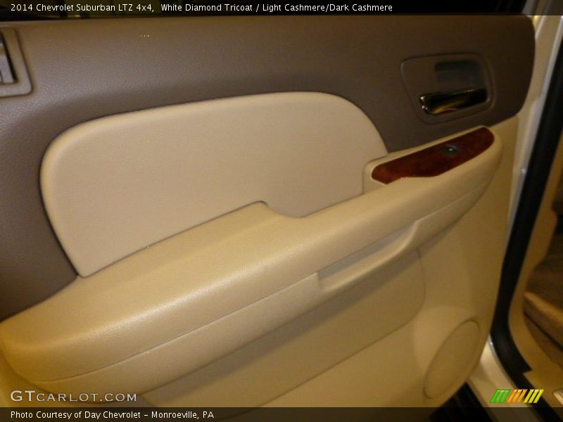 White Diamond Tricoat / Light Cashmere/Dark Cashmere 2014 Chevrolet Suburban LTZ 4x4