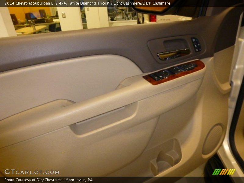 White Diamond Tricoat / Light Cashmere/Dark Cashmere 2014 Chevrolet Suburban LTZ 4x4