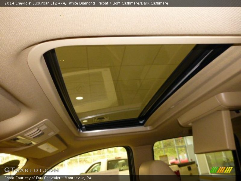 White Diamond Tricoat / Light Cashmere/Dark Cashmere 2014 Chevrolet Suburban LTZ 4x4