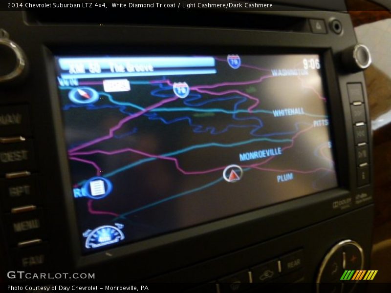 White Diamond Tricoat / Light Cashmere/Dark Cashmere 2014 Chevrolet Suburban LTZ 4x4