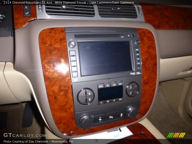 White Diamond Tricoat / Light Cashmere/Dark Cashmere 2014 Chevrolet Suburban LTZ 4x4