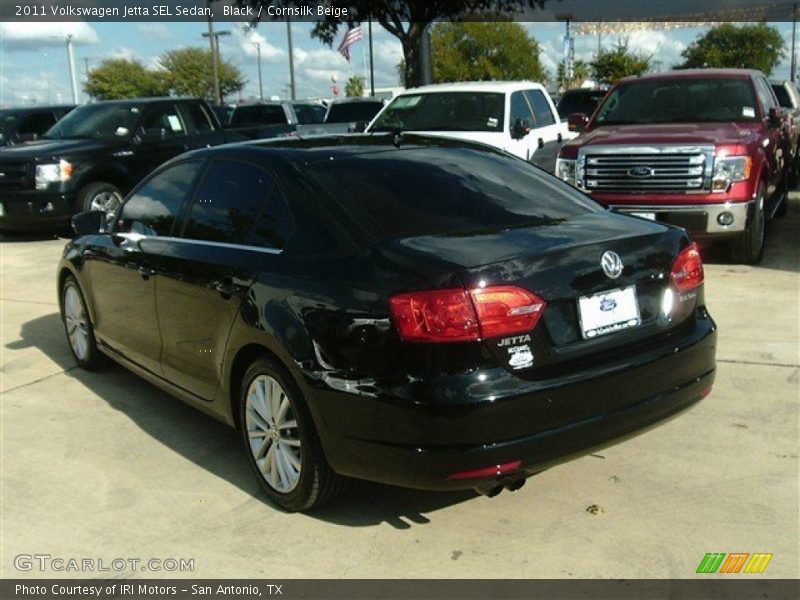Black / Cornsilk Beige 2011 Volkswagen Jetta SEL Sedan