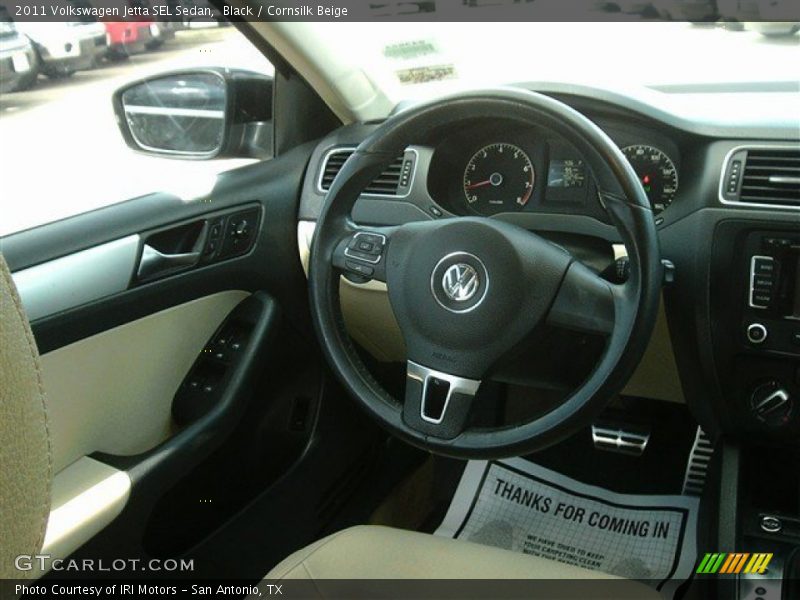 Black / Cornsilk Beige 2011 Volkswagen Jetta SEL Sedan