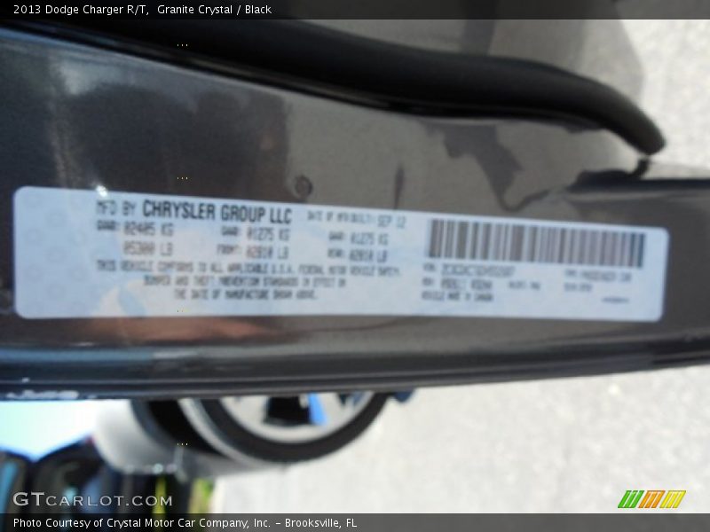 Granite Crystal / Black 2013 Dodge Charger R/T