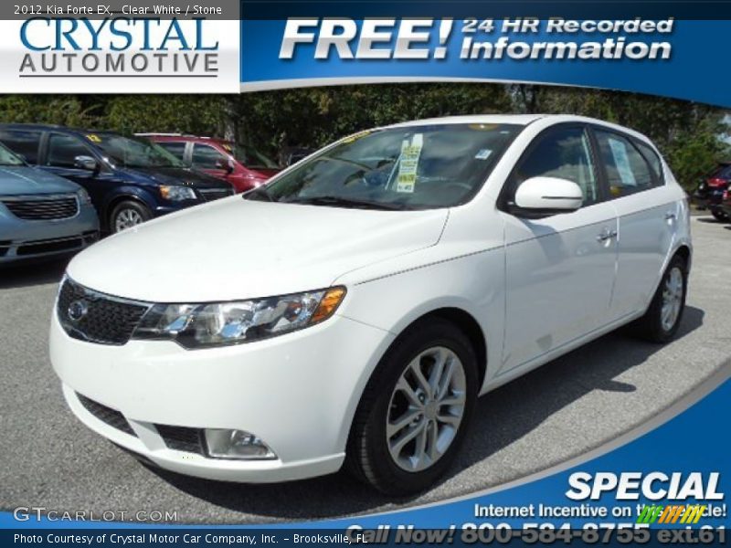 Clear White / Stone 2012 Kia Forte EX