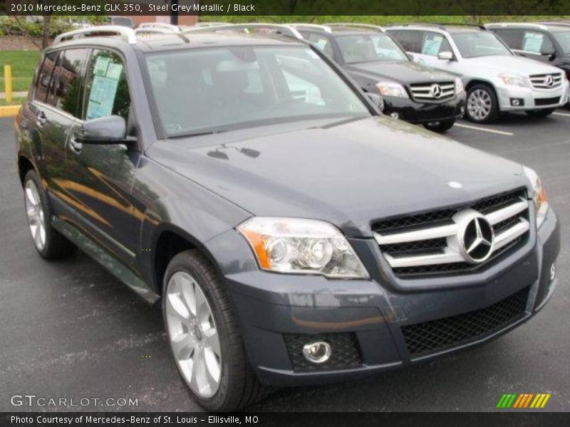 Steel Grey Metallic / Black 2010 Mercedes-Benz GLK 350