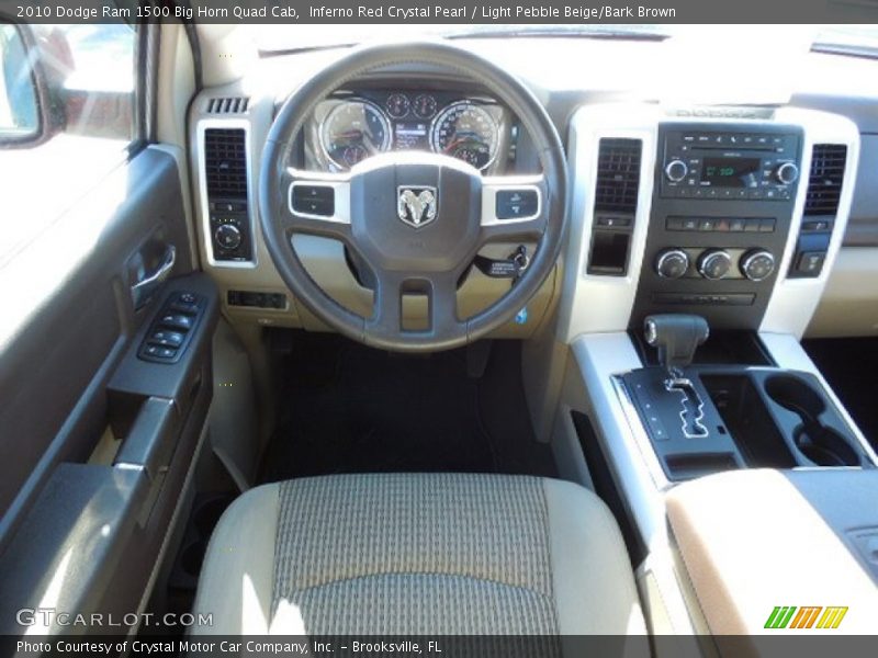 Inferno Red Crystal Pearl / Light Pebble Beige/Bark Brown 2010 Dodge Ram 1500 Big Horn Quad Cab