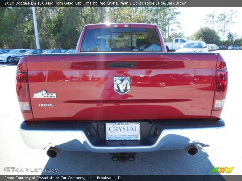 Inferno Red Crystal Pearl / Light Pebble Beige/Bark Brown 2010 Dodge Ram 1500 Big Horn Quad Cab