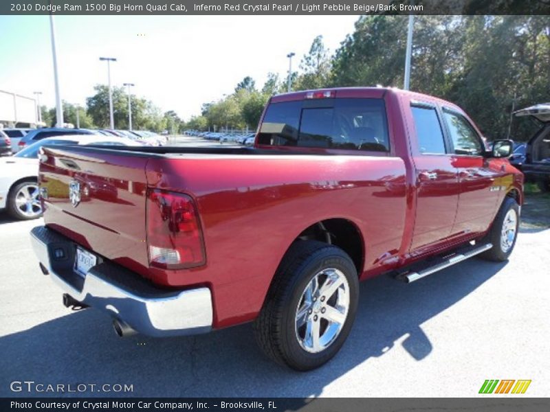 Inferno Red Crystal Pearl / Light Pebble Beige/Bark Brown 2010 Dodge Ram 1500 Big Horn Quad Cab