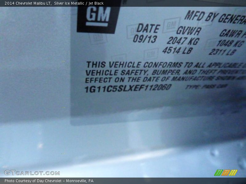 Silver Ice Metallic / Jet Black 2014 Chevrolet Malibu LT