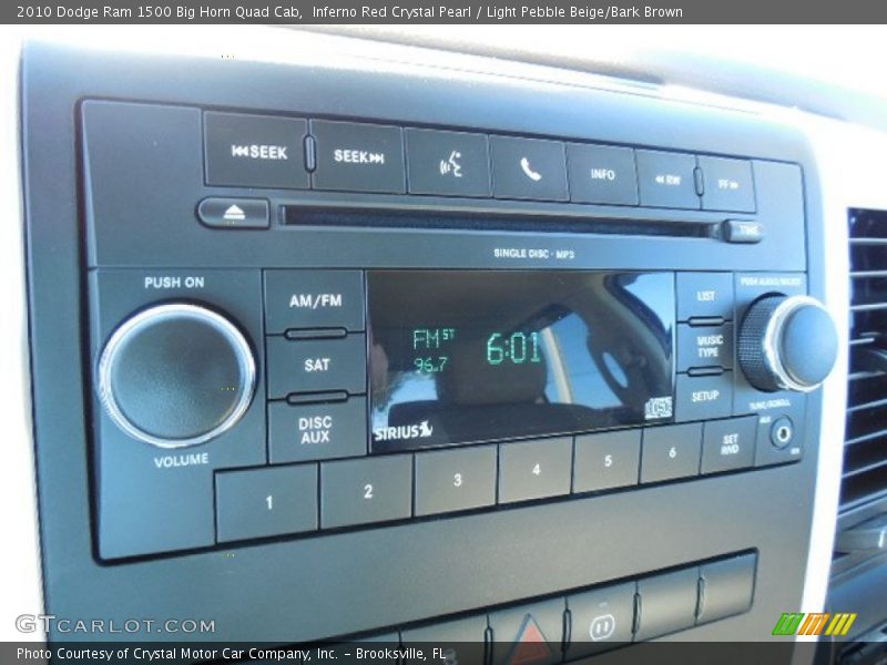 Inferno Red Crystal Pearl / Light Pebble Beige/Bark Brown 2010 Dodge Ram 1500 Big Horn Quad Cab