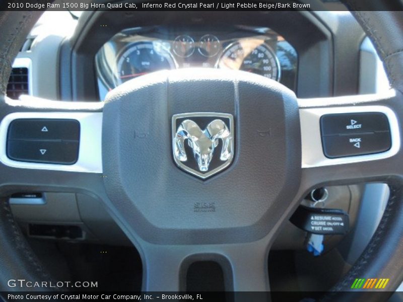 Inferno Red Crystal Pearl / Light Pebble Beige/Bark Brown 2010 Dodge Ram 1500 Big Horn Quad Cab