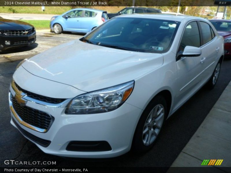 White Diamond Tricoat / Jet Black 2014 Chevrolet Malibu LT