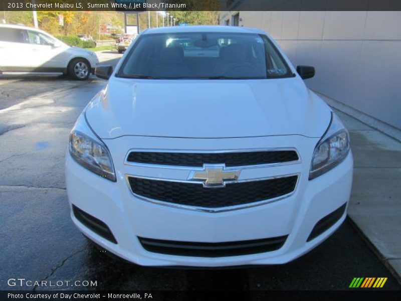 Summit White / Jet Black/Titanium 2013 Chevrolet Malibu LS