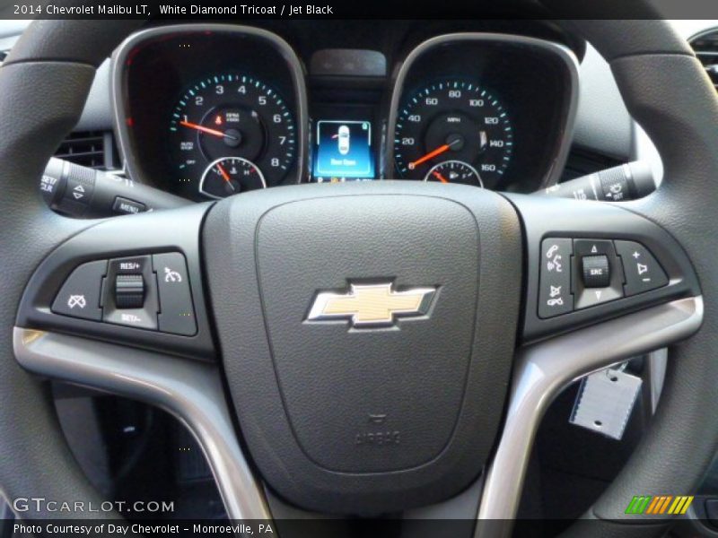 White Diamond Tricoat / Jet Black 2014 Chevrolet Malibu LT