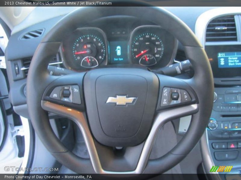 Summit White / Jet Black/Titanium 2013 Chevrolet Malibu LS