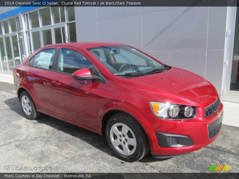 Crystal Red Tintcoat / Jet Black/Dark Titanium 2014 Chevrolet Sonic LS Sedan