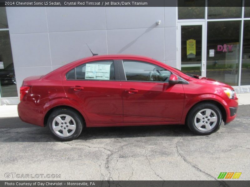 Crystal Red Tintcoat / Jet Black/Dark Titanium 2014 Chevrolet Sonic LS Sedan