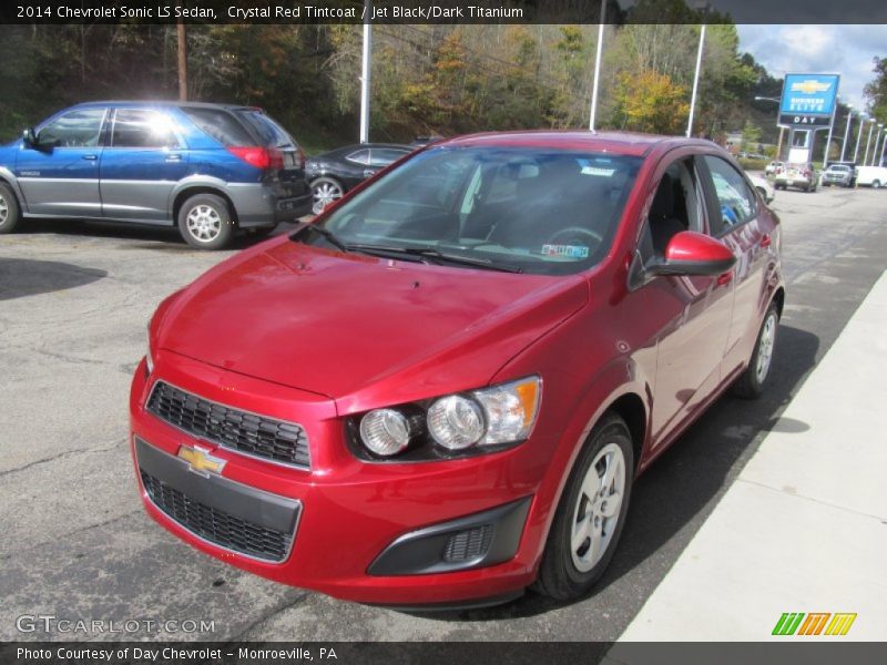Crystal Red Tintcoat / Jet Black/Dark Titanium 2014 Chevrolet Sonic LS Sedan