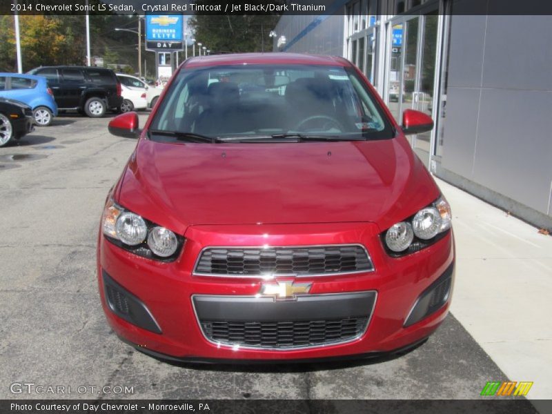 Crystal Red Tintcoat / Jet Black/Dark Titanium 2014 Chevrolet Sonic LS Sedan
