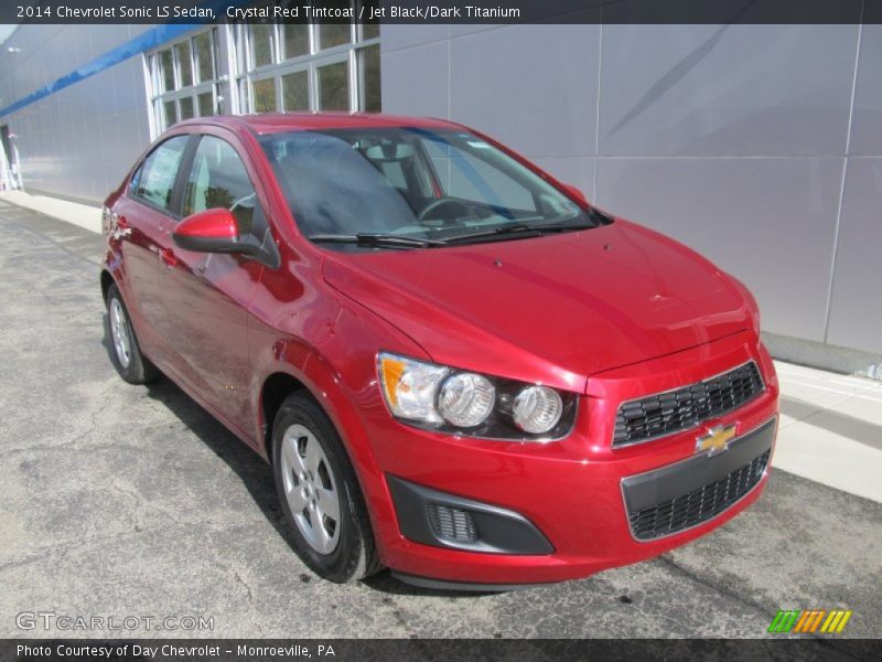 Crystal Red Tintcoat / Jet Black/Dark Titanium 2014 Chevrolet Sonic LS Sedan