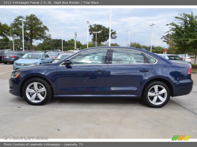 Night Blue Metallic / Titan Black 2013 Volkswagen Passat 2.5L SE