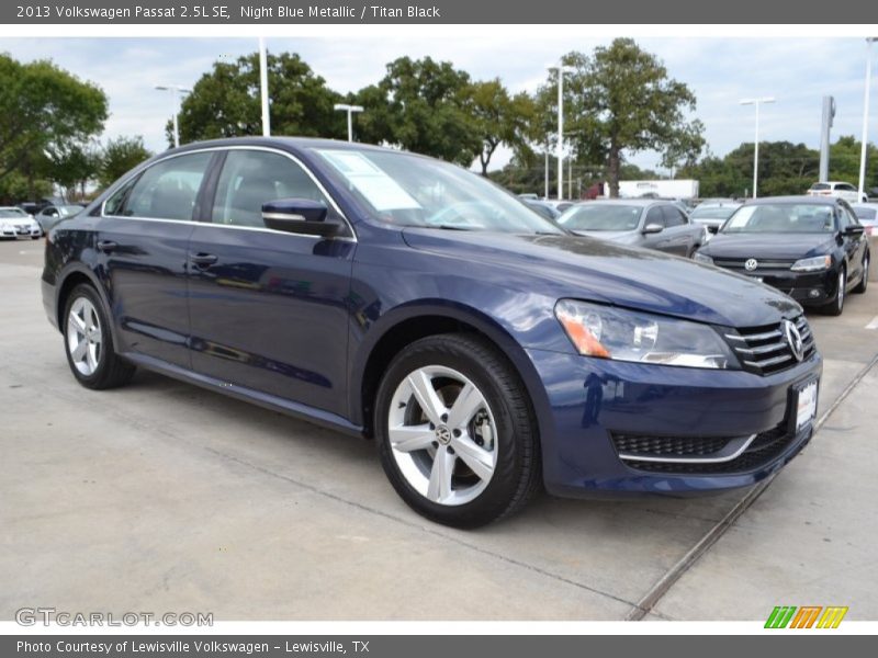 Night Blue Metallic / Titan Black 2013 Volkswagen Passat 2.5L SE