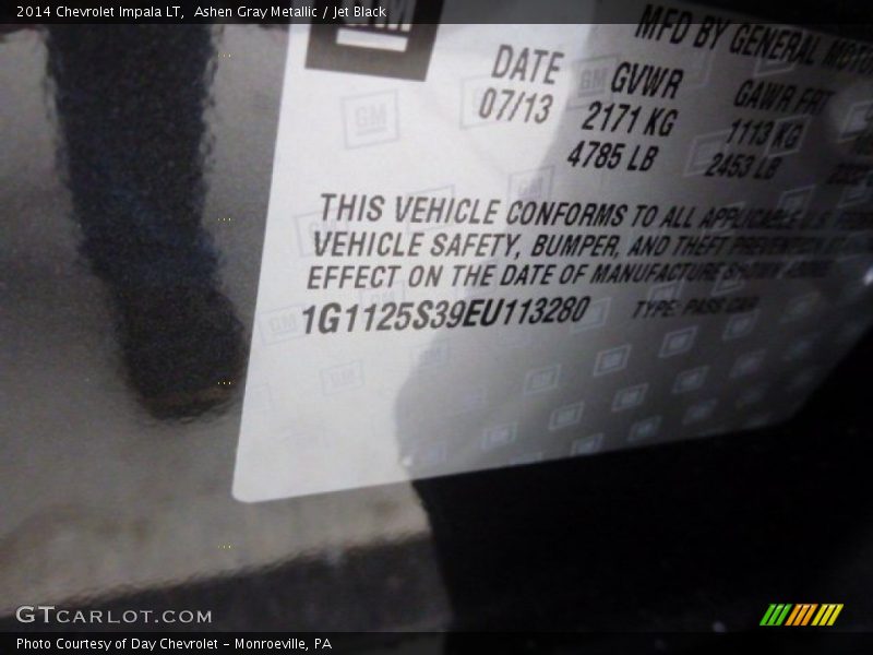 Ashen Gray Metallic / Jet Black 2014 Chevrolet Impala LT